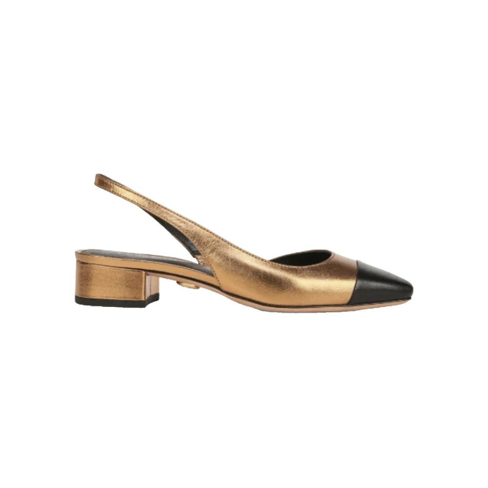 Veronica Beard Cecile Women's Size 9 Black/Gold Slingback Pumps Shoes NIB - Picture 3 of 7